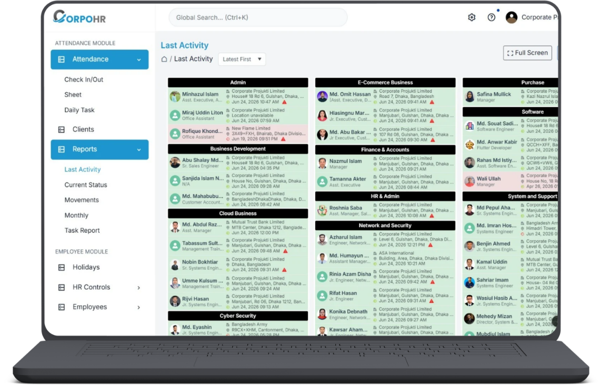 CorpoHR Reports Module